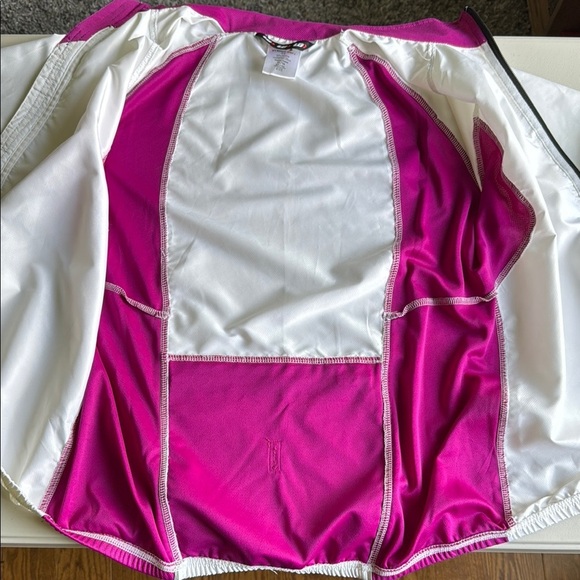 Louis Garneau White and Pink Modesto II Cycling Jacket Technical Jacket - Picture 9 of 16
